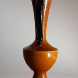 Vase à fleurs Poët-Laval modèle "Isabelle" en céramique orange