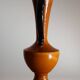 Poët-Laval flower vase, "Isabelle" model, in orange ceramic