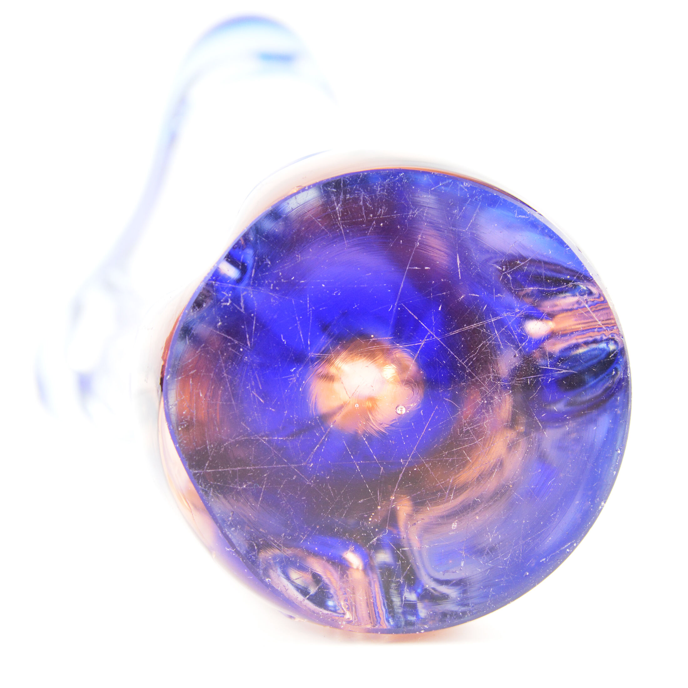 1960s organic modern vase, designed by J. Hospodka, Chribska Sklarna, Czechoslovakia