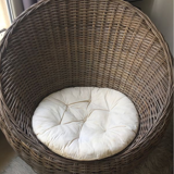 Fauteuil rond tressé en rotin