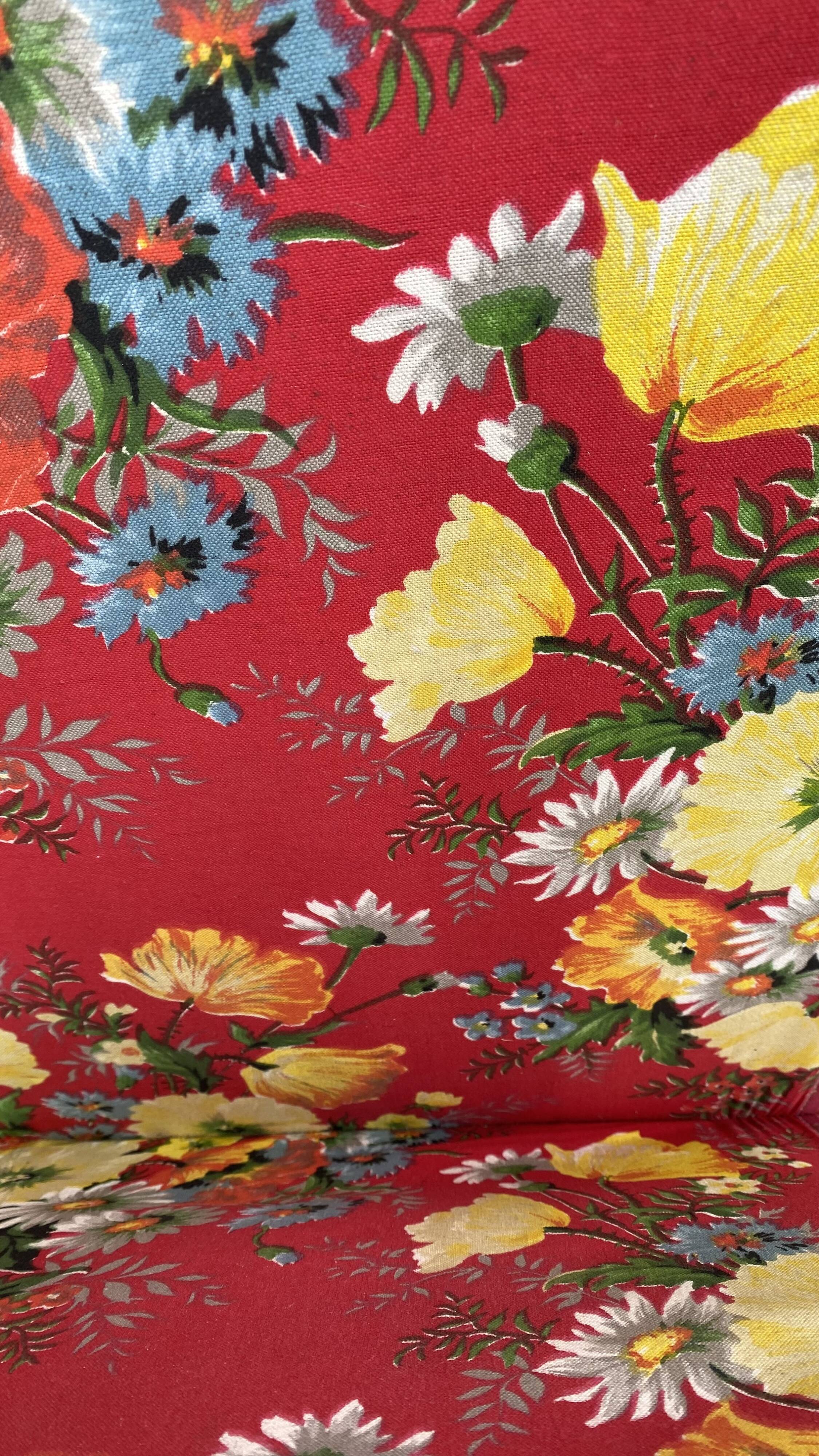 60s floral camping folding chairs