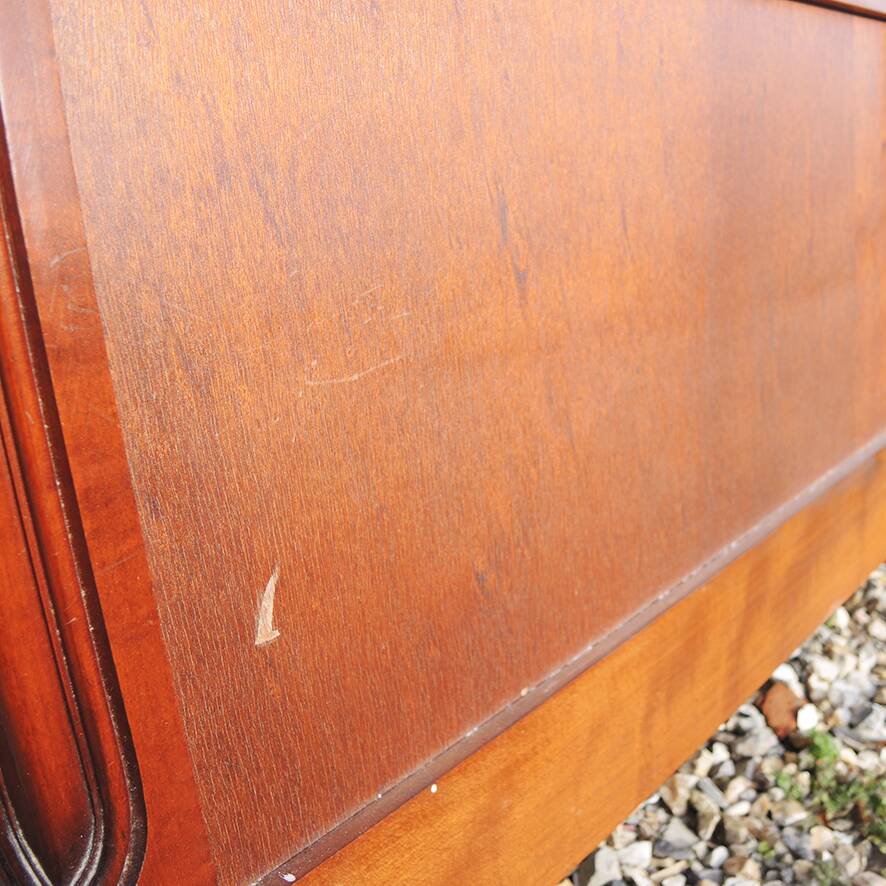 Antique Double Bed Frame in Solid Cherry Wood NF
