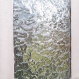 Workshop door 258,4x98,5cm in iron and colored cathedral glasses