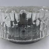 Ceiling light in molded glass with relief