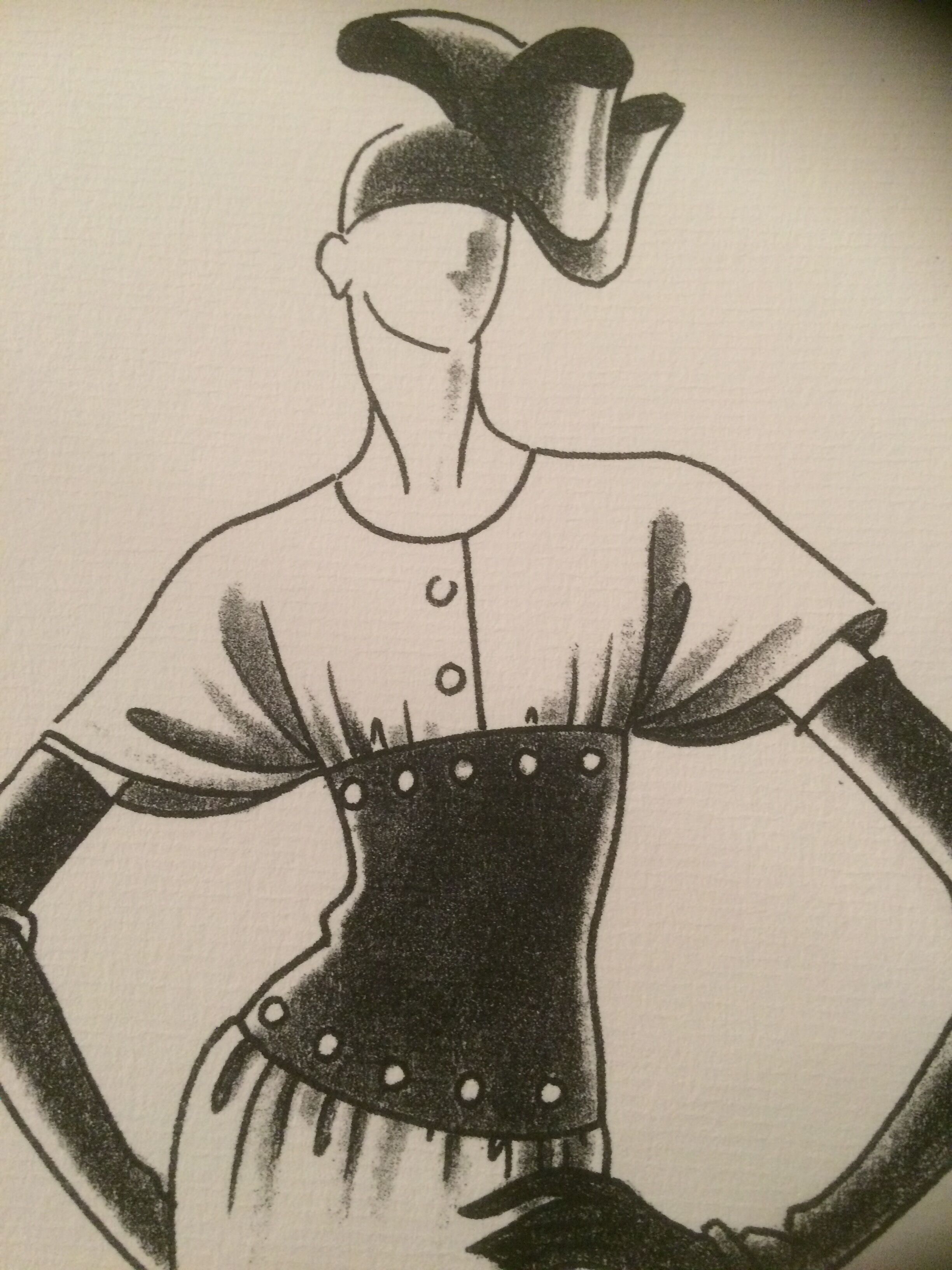 Illustration of mode or press by Pierre Cardin - 80s