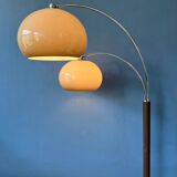 Mid-century Dijkstra double arc mushroom floor lamp