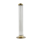 Mid-century rare design brass and Art glass modern floor lamp Kamenický Šenov/Preciosa, 1960´s