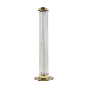 Mid-century rare design brass and Art glass modern floor lamp Kamenický Šenov/Preciosa, 1960´s