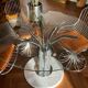 Dining table glass chrome and marble 1970s Italian vintage design