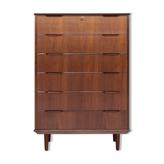 Midcentury Danish chest of 6 drawers in teak by Ejsing Møbelfabrik 1960s