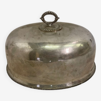 Grande cloche de service en métal argenté XIXe