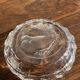 Pressed glass ashtray with dove pattern D:13.5