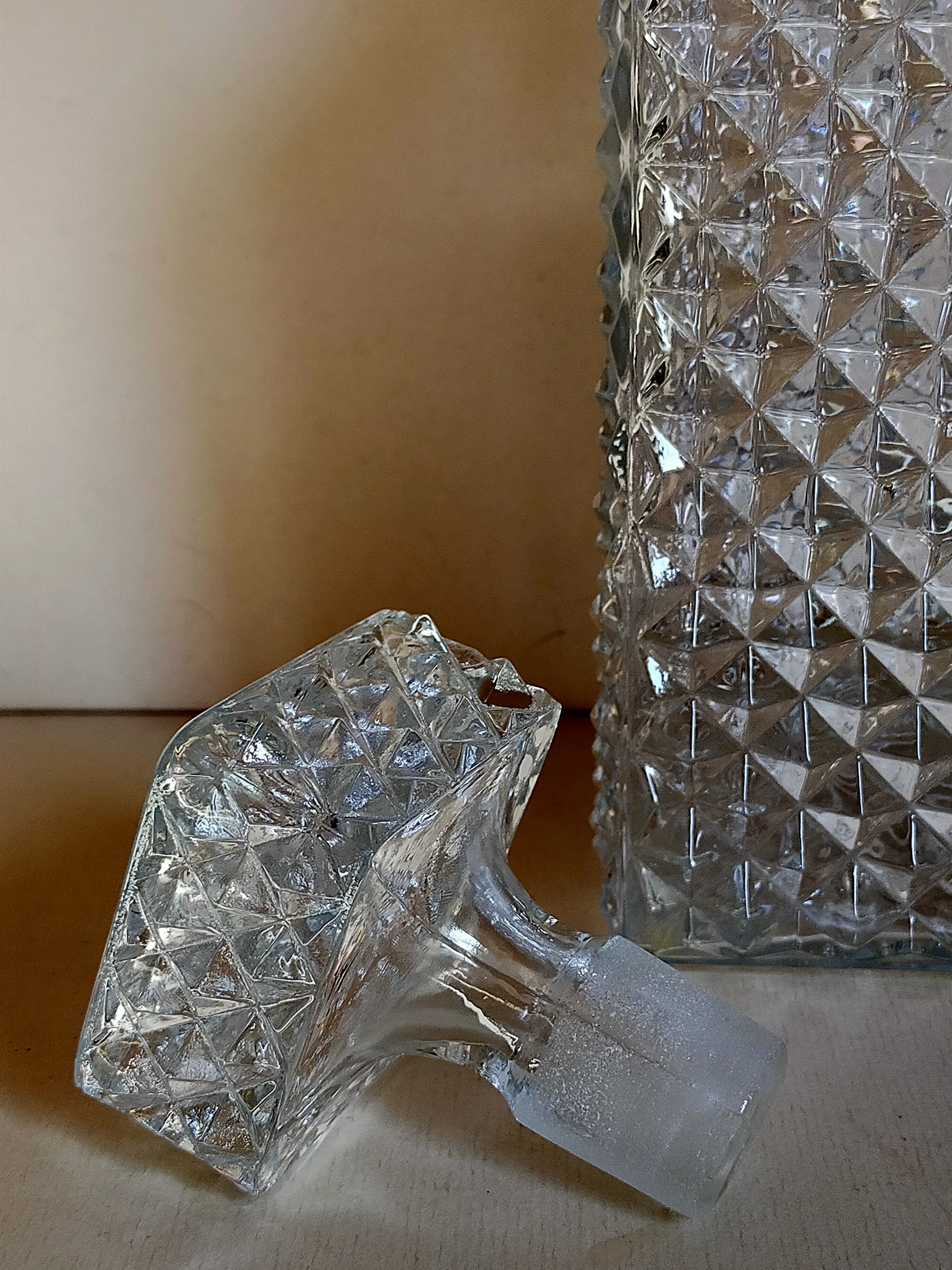 Vintage whisky carafe with golden neck