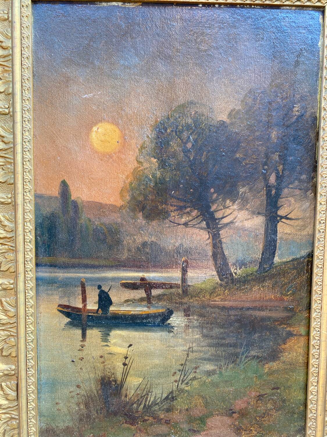 19th century pond landscape