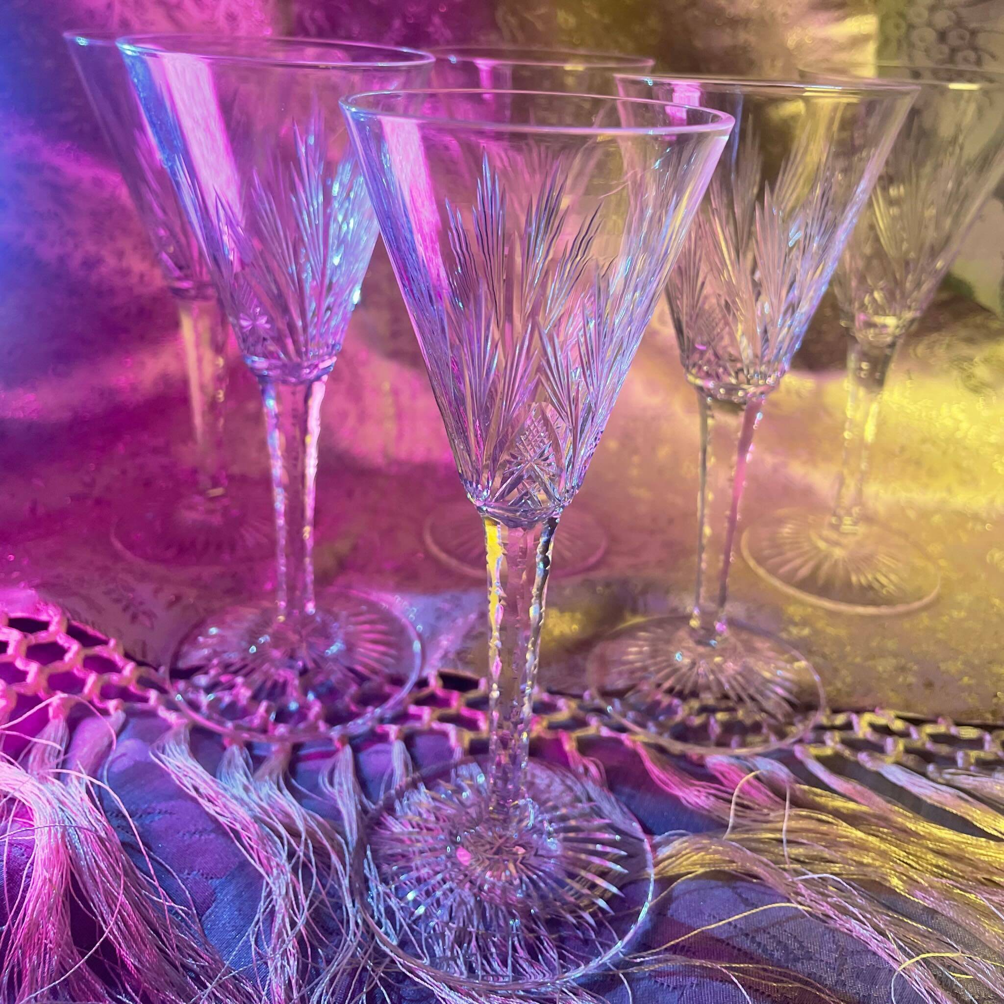 6 Saint-Louis Crystal Glasses - Nelly Model
