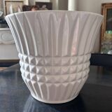 grand cache pot en faience blanche