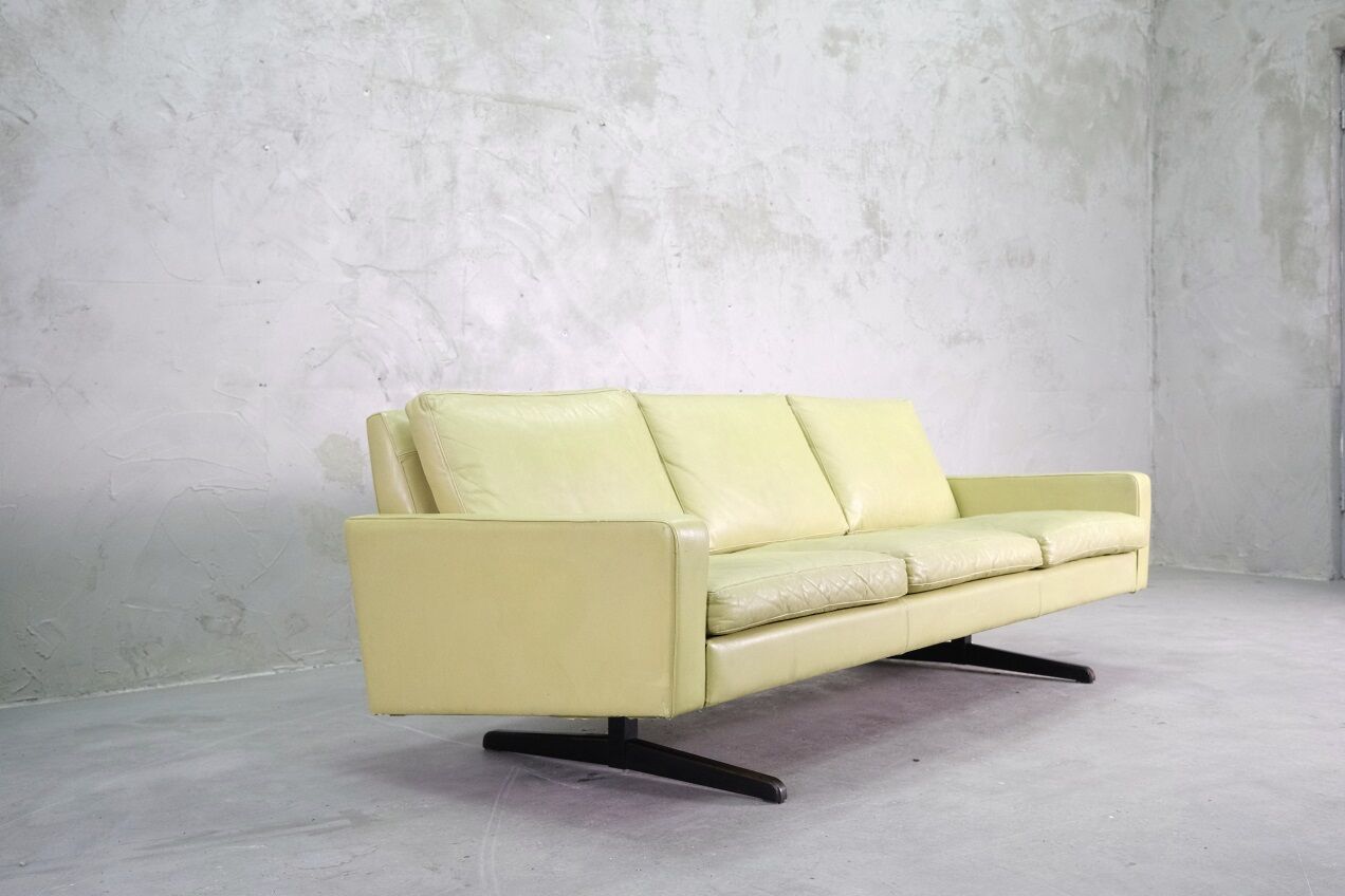 Mid-Century Scandinavian Leather Sofa, 1960s