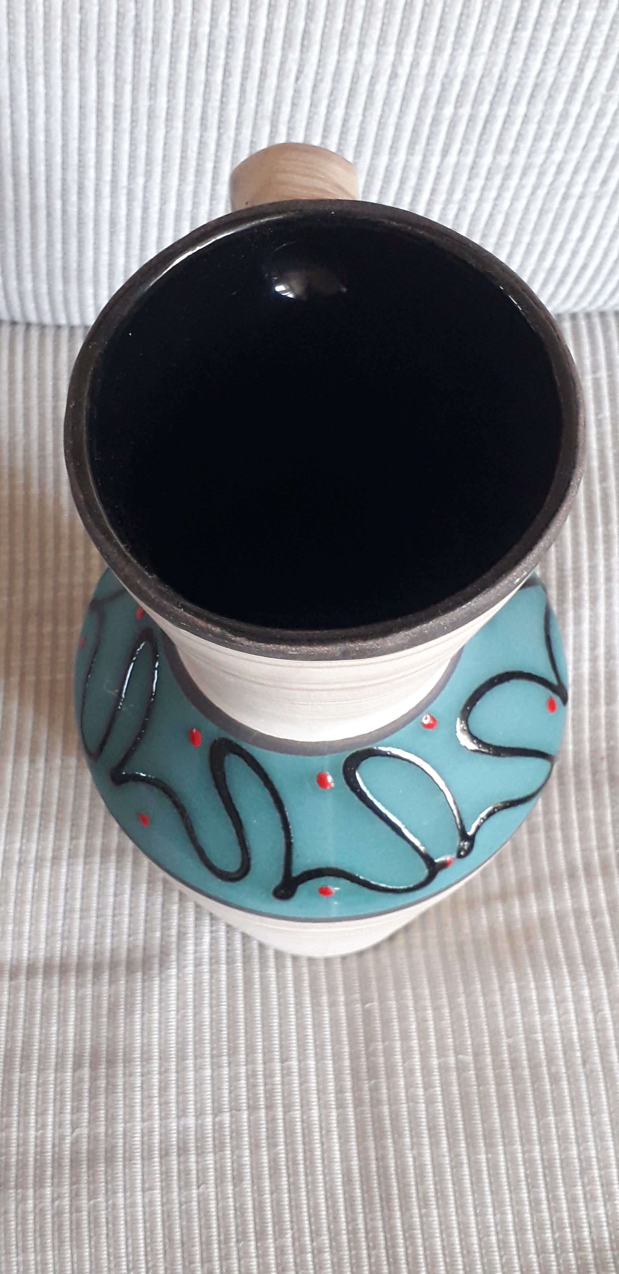 Vintage ceramic vase signed and numbered