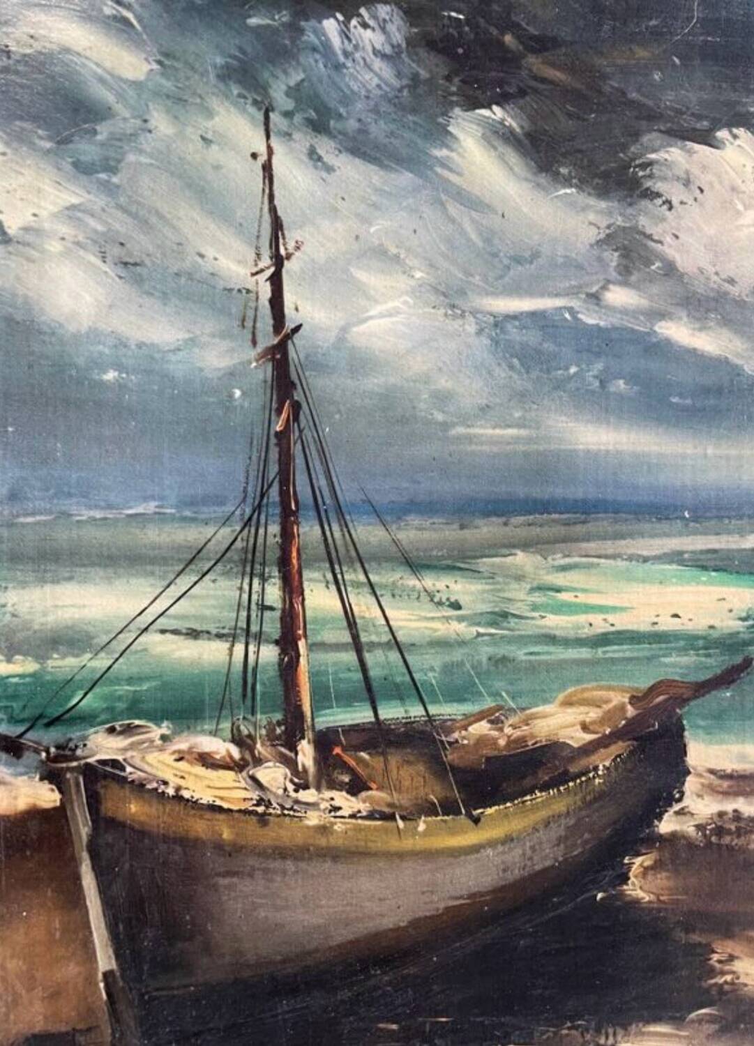 Maurice Vlaminck oil on canvas seascape