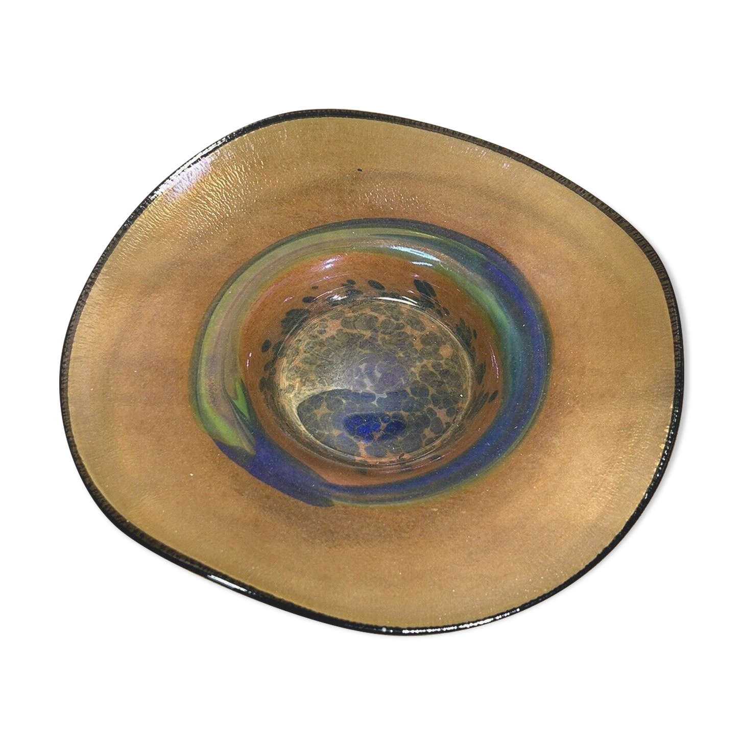 Cup, iridescent glassware, signature