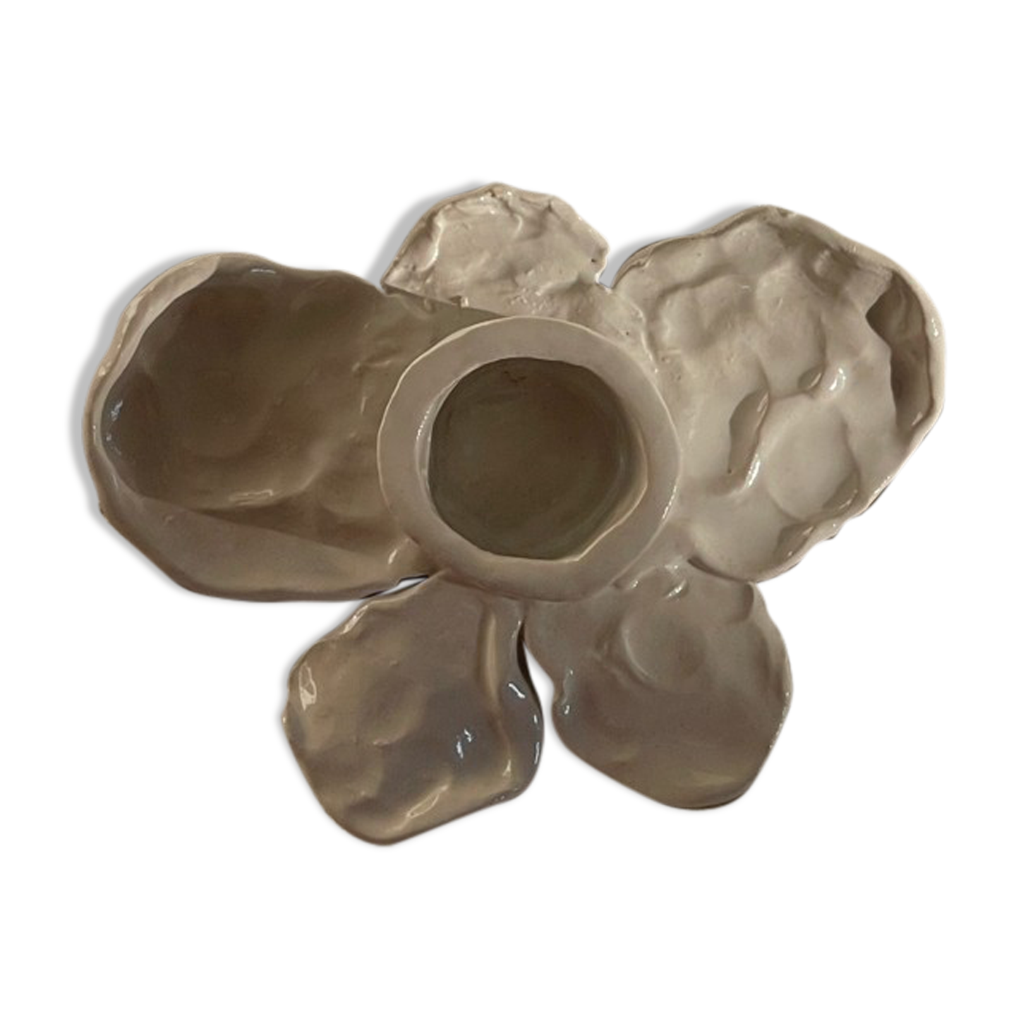 Ceramic candle holder shape orchid flower