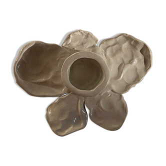 Ceramic candle holder shape orchid flower