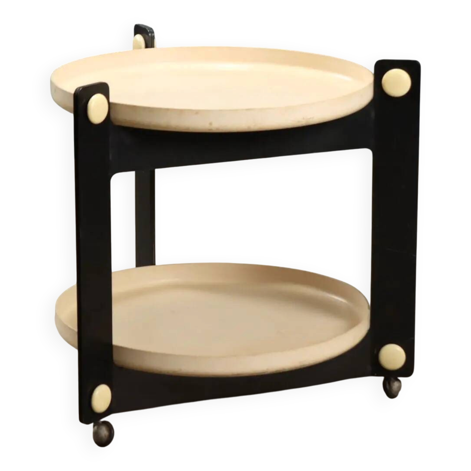 Vintage Guzzini kitchen dessert trolley, design by Luigi Massoni, Italy, 1970s.