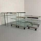 Italian design glass console storage unit by Gallotti & Radice An70