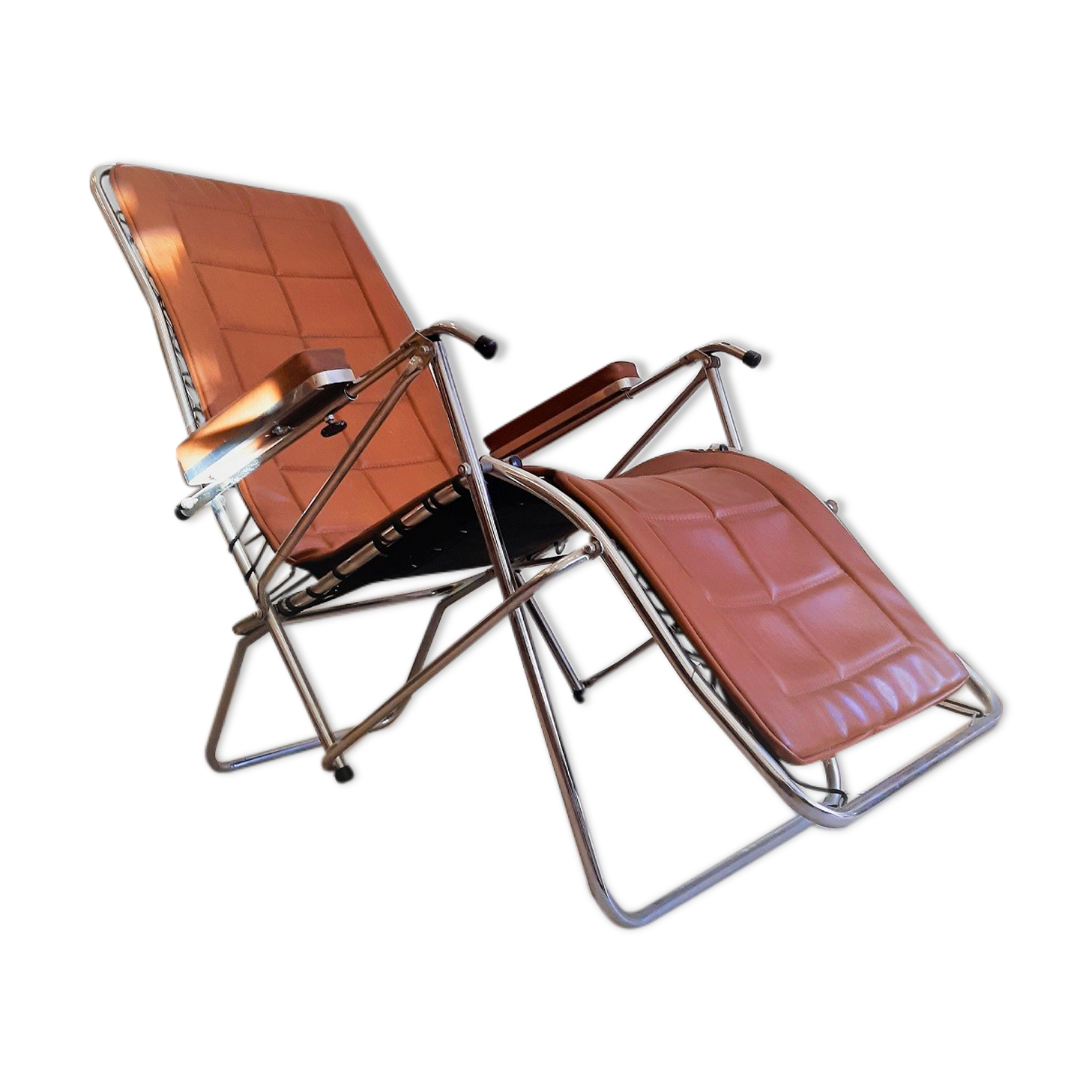 Chaise longue cuir vintage