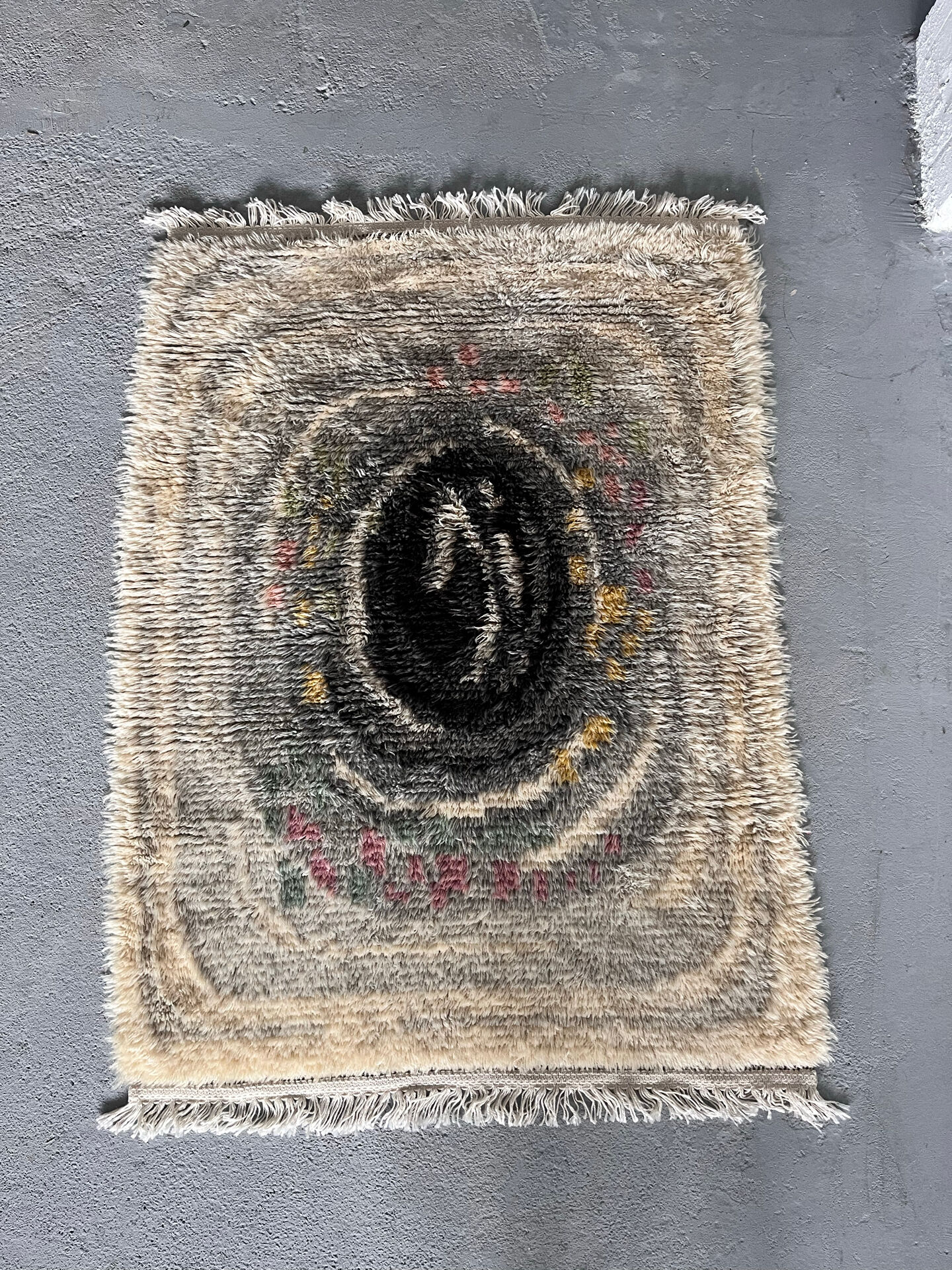 Scandinavian Rya Rug, 100% Wool, Mid Century, 1970’s Sweden