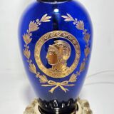 Lámpara de mesa de cristal. España, 1940s.