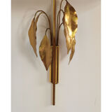 Pair of vintage sconces in gilded brass around 1970