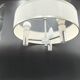 Vintage 3-light chandelier in silver and white plastic