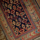 Old caucasian carpet gendje handmade 106cm x 222cm 1880s, 1b519