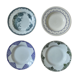 Assiettes creuses dépareillées