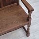 1960s, Danish bench, dark solid oak wood, plywood.