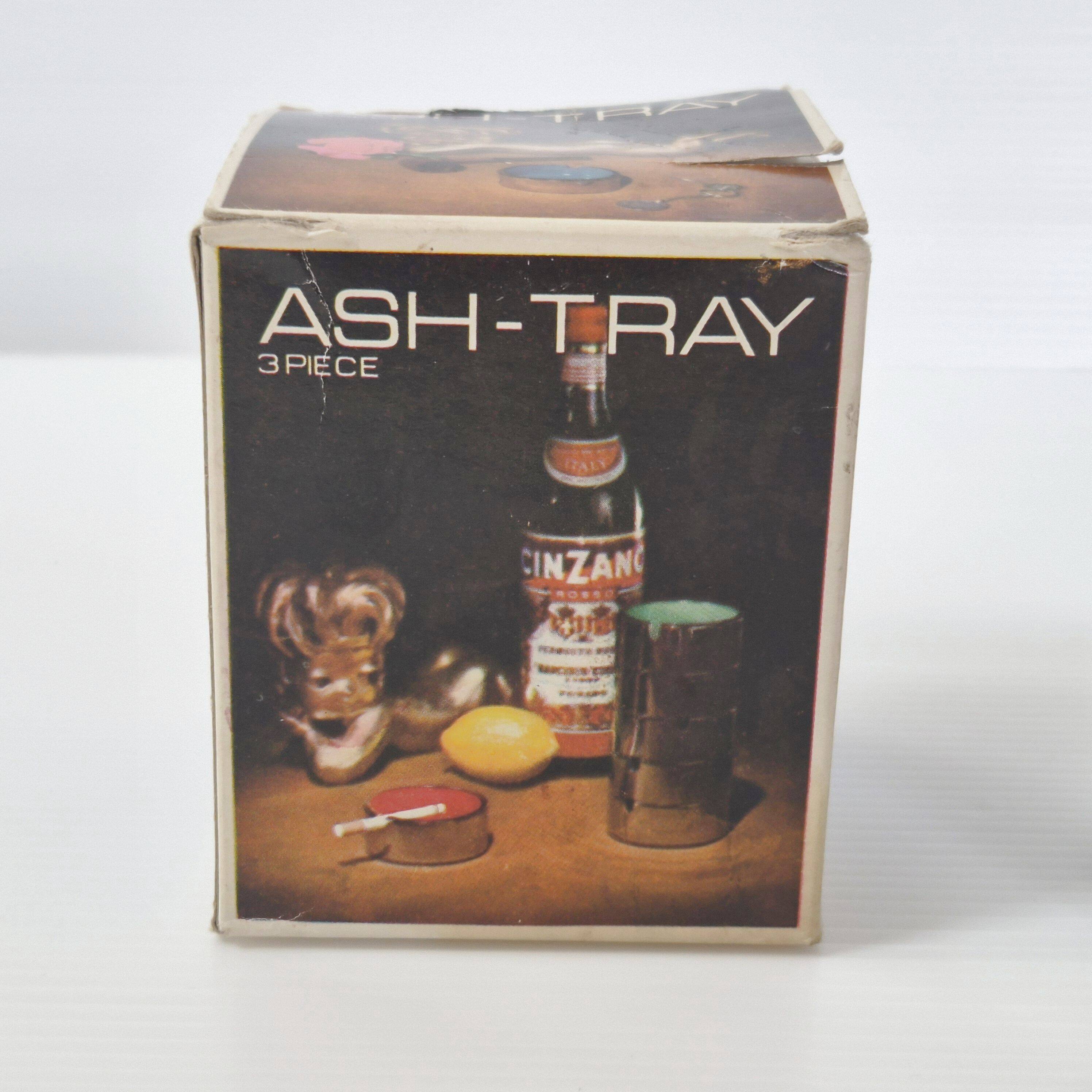 Set of 3 vintage ashtrays by Isamu Kenmochi 1970