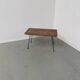 Table basse osier tressé et métal 1960