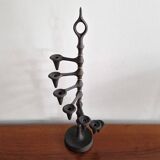 cast iron and brass candelabra by Jens Quistgaard, Denmark 1960's