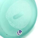 Gino Cenedese, Murano frosted glass aqua green vase, Cenedese, Murano Italy 1970s