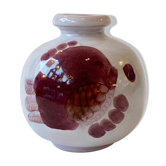 Ceramic vase by Jean and Robert Cloutier with fish decoration