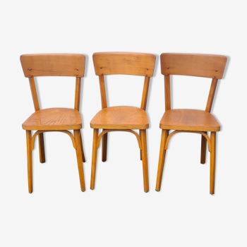 Set de 3 chaises "bistrot "Baumann