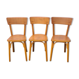 Set de 3 chaises "bistrot "Baumann