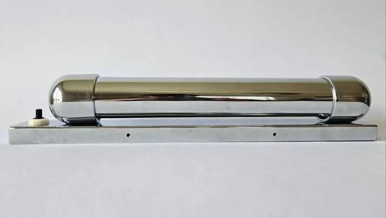 Rare Bauhaus, Art Deco, Functionalism never used Chrome Wall Lamp, 1930s