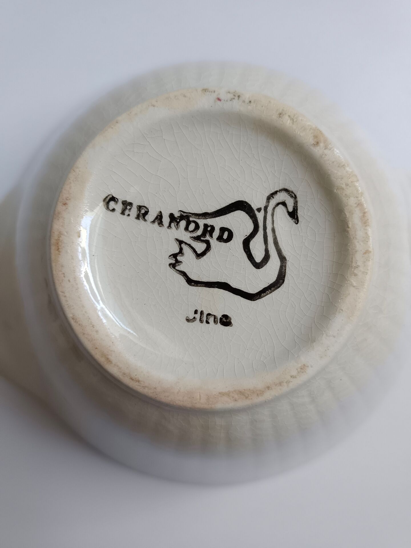 Saucière ancienne Ceranord Saint Amand à fleurs