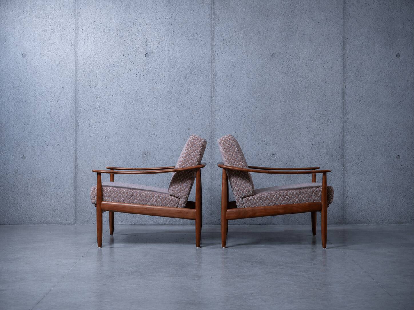 Pair of Scandinavian armchairs by Carl Straub - Vintage 1950s 1960s