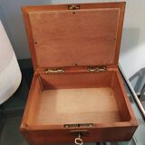 Small old wooden box with customizable key