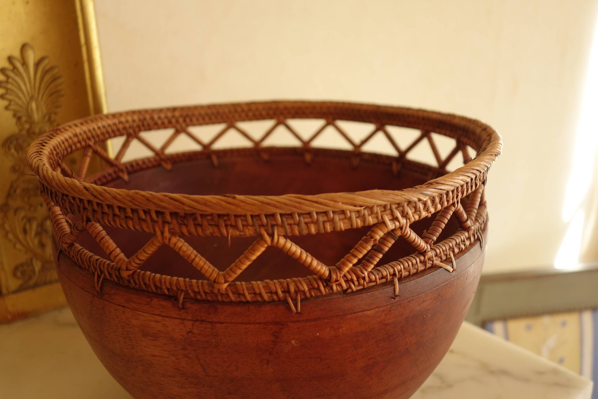 Wooden Cup and Basketwork – Handmade African Crafts