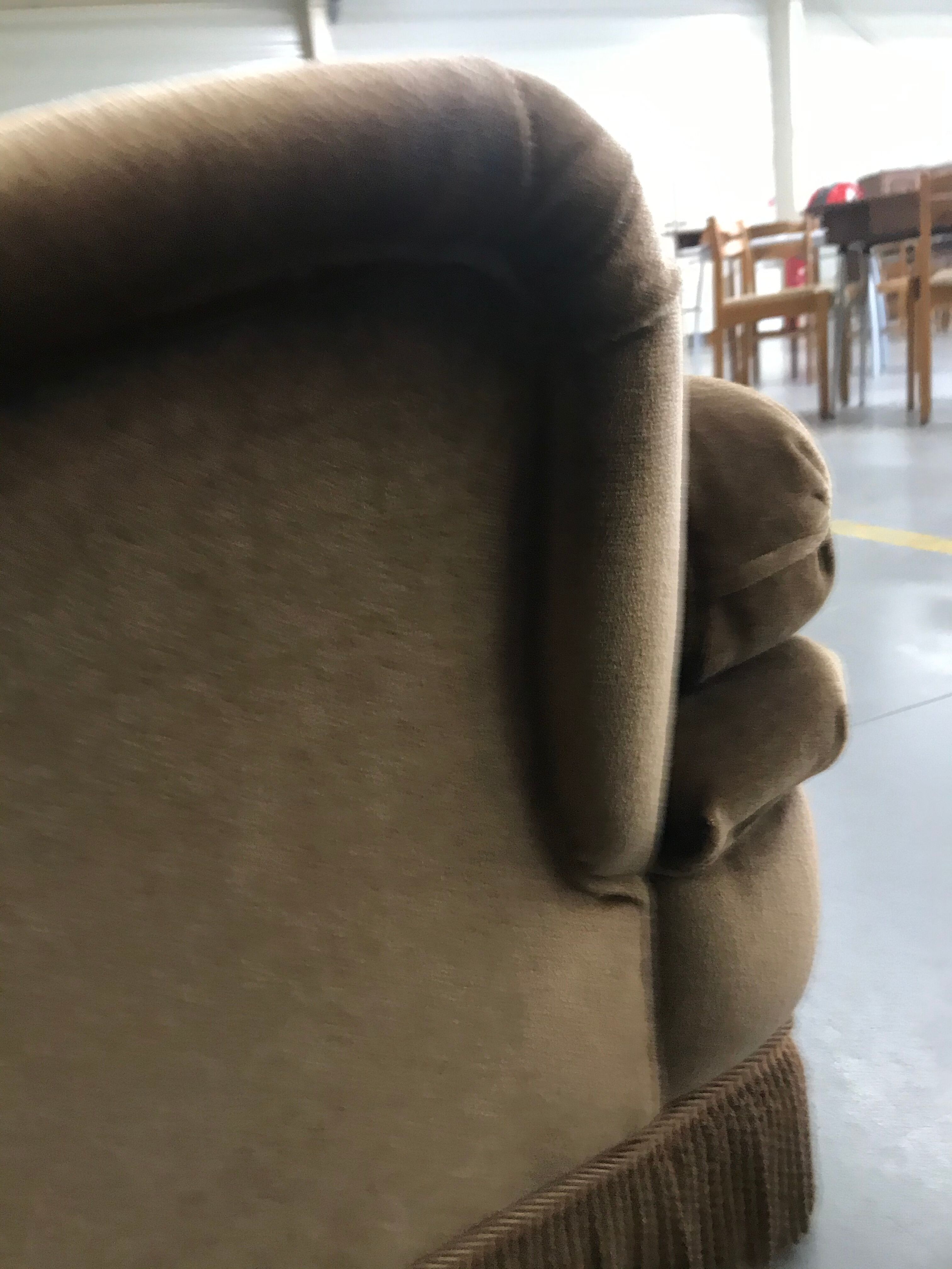 Sofa lounge two velvet armchairs 1970 Sanz