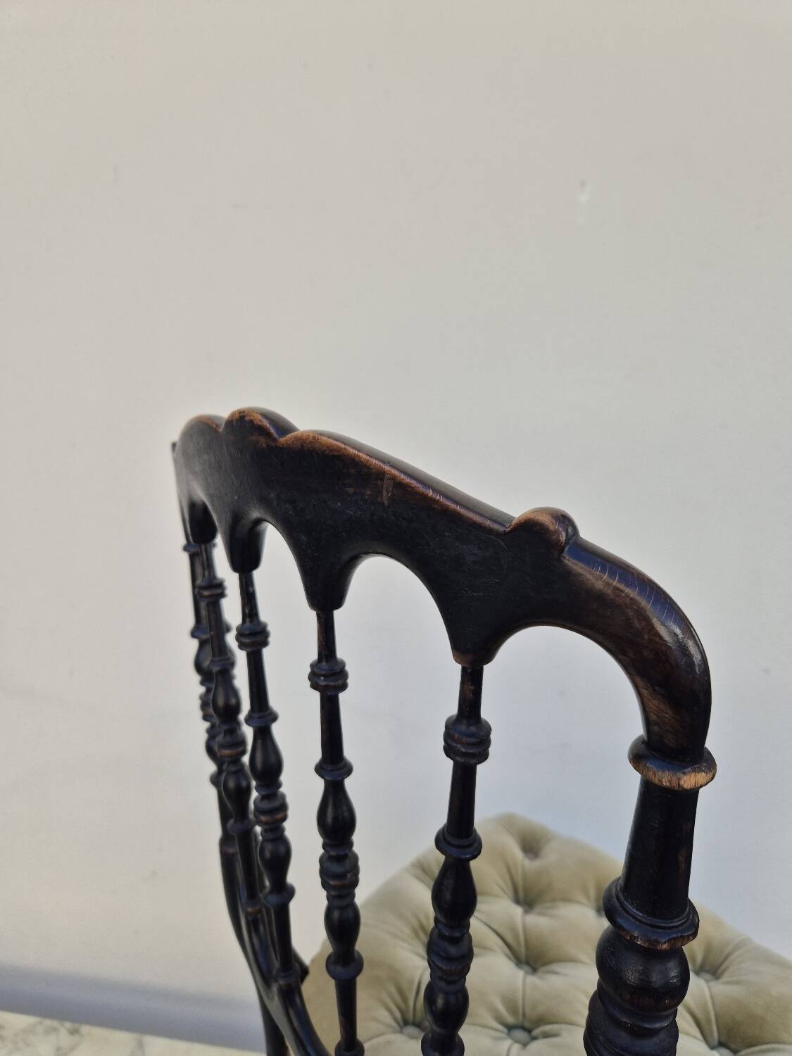 Napoleon III chair in blackened wood, 19th century